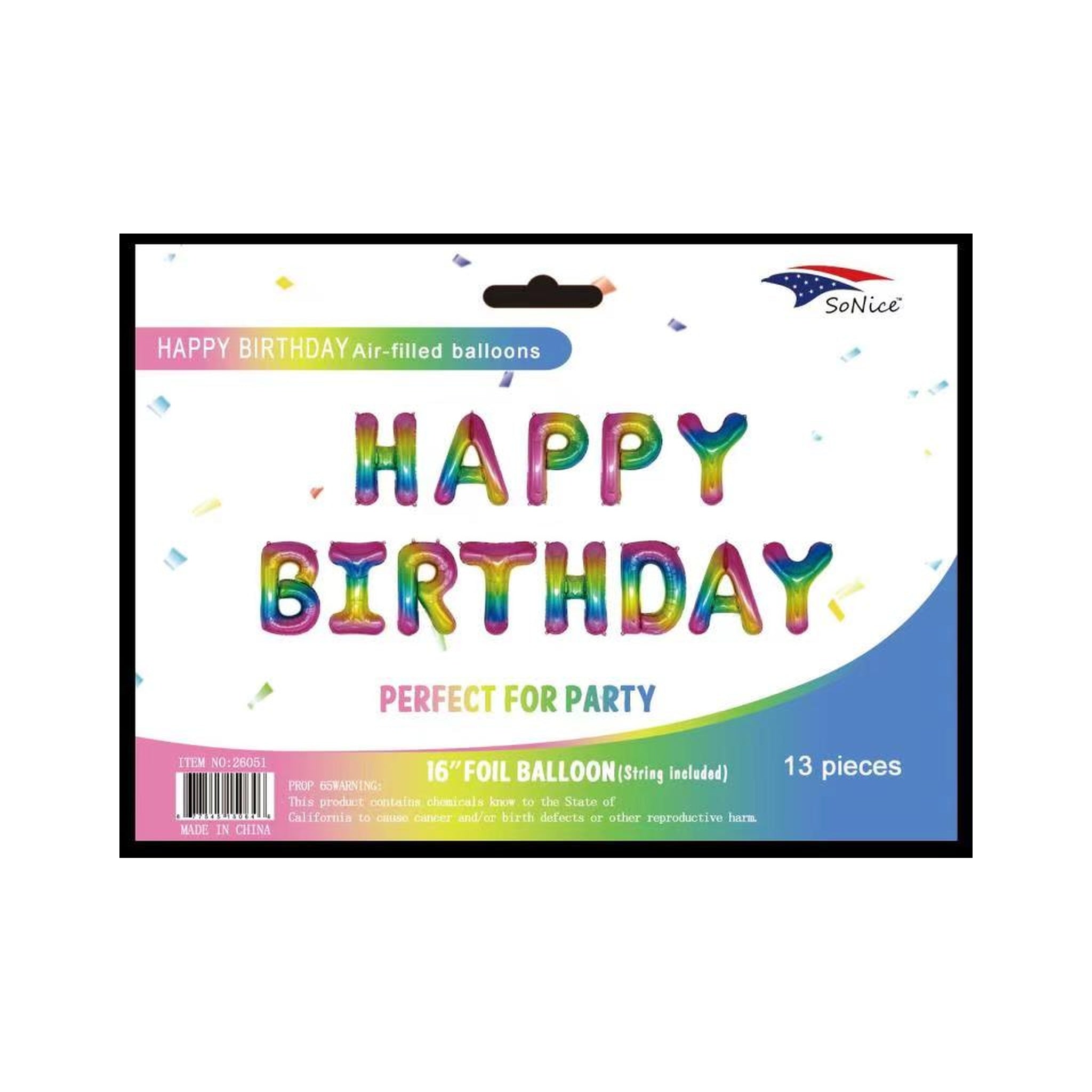 Birthday Banner Happy Birthday Rainbow